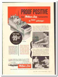 Helmco-Lacy Company 1949 vintage ice cream ad Fountainettes proof Helmco-Lacy Company 1949 vintage ice cream ad Fountainettes proof