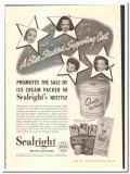 Sealright Company 1949 vintage ice cream ad Nestyle Star Studded Cast