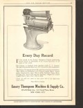 Emery Thompson Machine Supply Company 1919 vintage ice cream ad Record