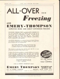 Emery Thompson Machine Supply Company 1932 vintage ice cream ad Over