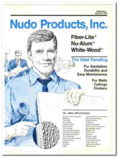 Nudo Products Inc 1990 vintage wall catalog Fiber-Lite Nu-Alum Panels