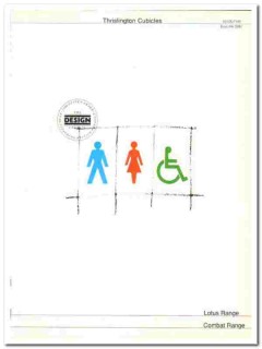 Thrislington Cubicles 1990 vintage bathroom catalog Lotus Combat Thrislington Cubicles 1990 vintage bathroom catalog Lotus Combat