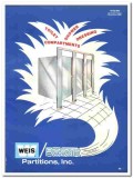 Weis Robart Partitions Inc 1990 vintage bathroom catalog toilet shower