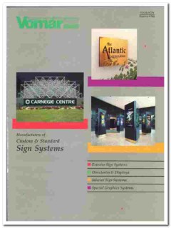 Vomar Products Inc 1990 vintage sign catalog display interior exterior Vomar Products Inc 1990 vintage sign catalog display interior exterior