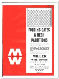 Miller Wire Works Inc1990 vintage fence catalog Mesh Partitions Gates Miller Wire Works Inc1990 vintage fence catalog Mesh Partitions Gates