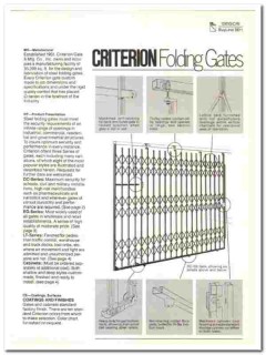 Criterion Gate Mfg Company 1990 vintage fence catalog folding