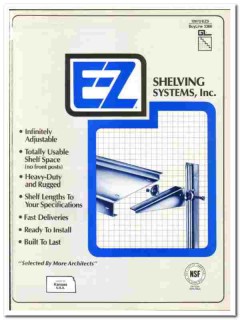 E-Z Shelving Systems Inc 1990 vintage catalog Cantilevered E-Z Shelving Systems Inc 1990 vintage catalog Cantilevered
