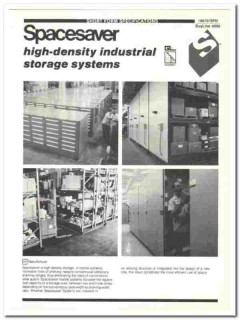 Spacesaver Corp 1990 vintage shelving catalog Industrial Storage