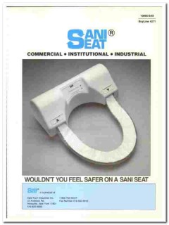 Sani-Tech Industries Inc 1990 vintage bathroom catalog Sani-Seat Sani-Tech Industries Inc 1990 vintage bathroom catalog Sani-Seat