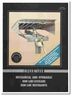 Rite-Hite Corp 1990 vintage industrial catalog Dok-Lok Levelers dock Rite-Hite Corp 1990 vintage industrial catalog Dok-Lok Levelers dock