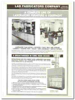 Lab Fabricators Company 1990 vintage furniture catalog industrial