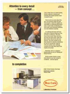 Norlab Inc 1990 vintage furniture catalog laboratory industrial
