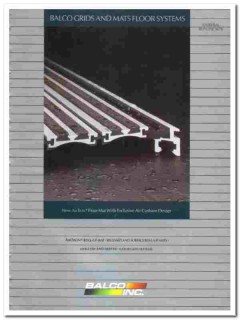 Balco Inc 1990 vintage flooring catalog industrial grid mat systems