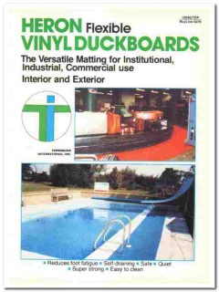 Tepromark International Inc 1990 vintage floor catalog matting Heron
