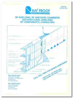 Ray Proof Shielding Systems Corp 1990 vintage insulation catalog RF