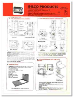 Gillespie Corp 1990 vintage elevator catalog Gilco lifts hoists Gillespie Corp 1990 vintage elevator catalog Gilco lifts hoists