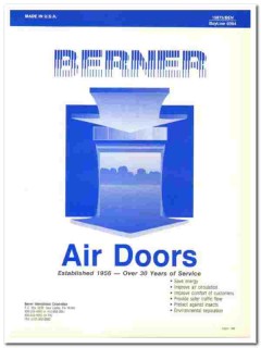 Berner International Corp 1990 vintage door catalog air industrial Berner International Corp 1990 vintage door catalog air industrial