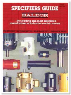 Baldor Electric Company 1990 vintage catalog industrial motors