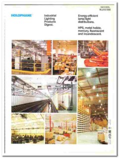 Holophane Company 1990 vintage electrical catalog Industrial Lighting
