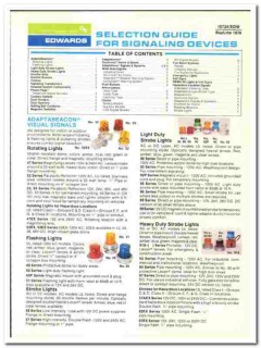 Edwards Company 1990 vintage electrical catalog Signaling Devices