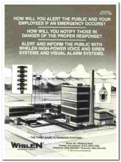 Whelen Engineering Company 1990 vintage electrical catalog warning