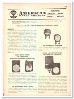 American Meter Company 1947 vintage industrial catalog measurement American Meter Company 1947 vintage industrial catalog measurement