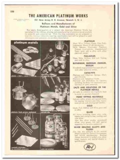 American Platinum Works 1947 vintage metal catalog scientific chemical American Platinum Works 1947 vintage metal catalog scientific chemical