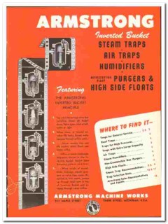 Armstrong Machine Works 1947 vintage industrial catalog Steam Traps Armstrong Machine Works 1947 vintage industrial catalog Steam Traps