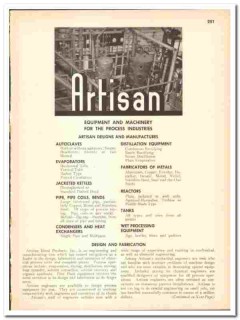Artisan Metal Products Inc 1947 vintage industrial catalog process Artisan Metal Products Inc 1947 vintage industrial catalog process