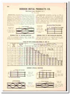 Borden Metal Products Company 1947 vintage industrial catalog grating Borden Metal Products Company 1947 vintage industrial catalog grating