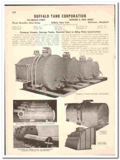 Buffalo Tank Corp 1947 vintage industrial catalog Pressure Vessels Buffalo Tank Corp 1947 vintage industrial catalog Pressure Vessels