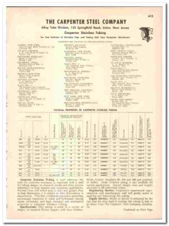 Carpenter Steel Company 1947 vintage industrial catalog Stainless Tube Carpenter Steel Company 1947 vintage industrial catalog Stainless Tube