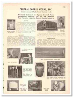 Central Copper Works Inc 1947 vintage industrial catalog Fabricated Central Copper Works Inc 1947 vintage industrial catalog Fabricated