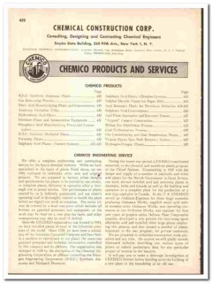 Chemical Construction Corp 1947 vintage industrial catalog CHEMICO Chemical Construction Corp 1947 vintage industrial catalog CHEMICO
