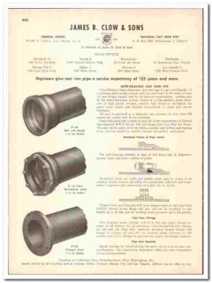 James B Clow Sons 1947 vintage industrial catalog Cast Iron Pipe James B Clow Sons 1947 vintage industrial catalog Cast Iron Pipe
