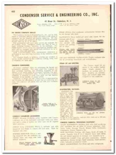 Condenser Service Engineering Company 1947 vintage industrial catalog Condenser Service Engineering Company 1947 vintage industrial catalog