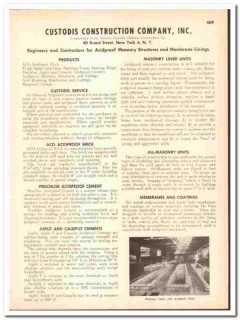 Custodis Construction Company 1947 vintage contractor catalog masonry Custodis Construction Company 1947 vintage contractor catalog masonry