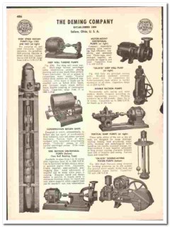 Deming Company 1947 vintage industrial catalog pumps Deming Company 1947 vintage industrial catalog pumps