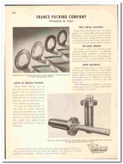 France Packing Company 1947 vintage industrial catalog seals vapors
