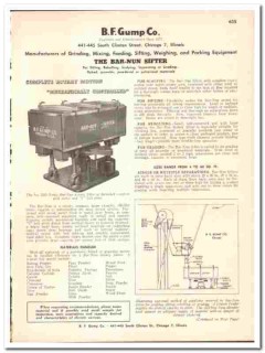 B F Gump Company 1947 vintage industrial catalog sifter feeder mixing B F Gump Company 1947 vintage industrial catalog sifter feeder mixing