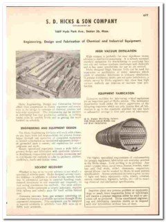 S D Hicks Son Company 1947 vintage industrial catalog Solvent Recovery S D Hicks Son Company 1947 vintage industrial catalog Solvent Recovery