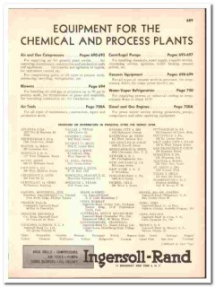 Ingersol-Rand 1947 vintage industrial catalog chemical process plants Ingersol-Rand 1947 vintage industrial catalog chemical process plants