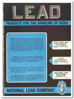 National Lead Company 1947 vintage industrial catalog Acid Handling National Lead Company 1947 vintage industrial catalog Acid Handling