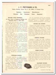 J F Pritchard Company 1947 vintage industrial catalog cooling towers