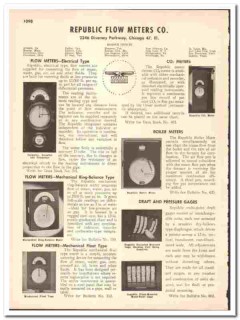 Republic Flow Meters Company 1947 vintage industrial catalog process Republic Flow Meters Company 1947 vintage industrial catalog process