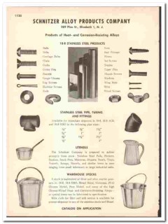 Schnitzer Alloy Products Company 1947 vintage industrial catalog steel Schnitzer Alloy Products Company 1947 vintage industrial catalog steel