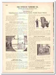 Spencer Turbine Company 1947 vintage industrial catalog vacuum cleaner