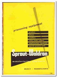 Sprout-Waldron Company 1947 vintage industrial catalog mixers crushers