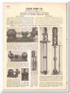 Taber Pump Company 1947 vintage industrial catalog sump evaporator