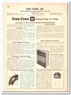 Tube Turns Inc 1947 vintage industrial catalog Welding Fittings Tube Turns Inc 1947 vintage industrial catalog Welding Fittings